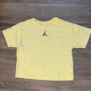 Nike Jordan Kids' Yellow Crop Short-Sleeve Tee